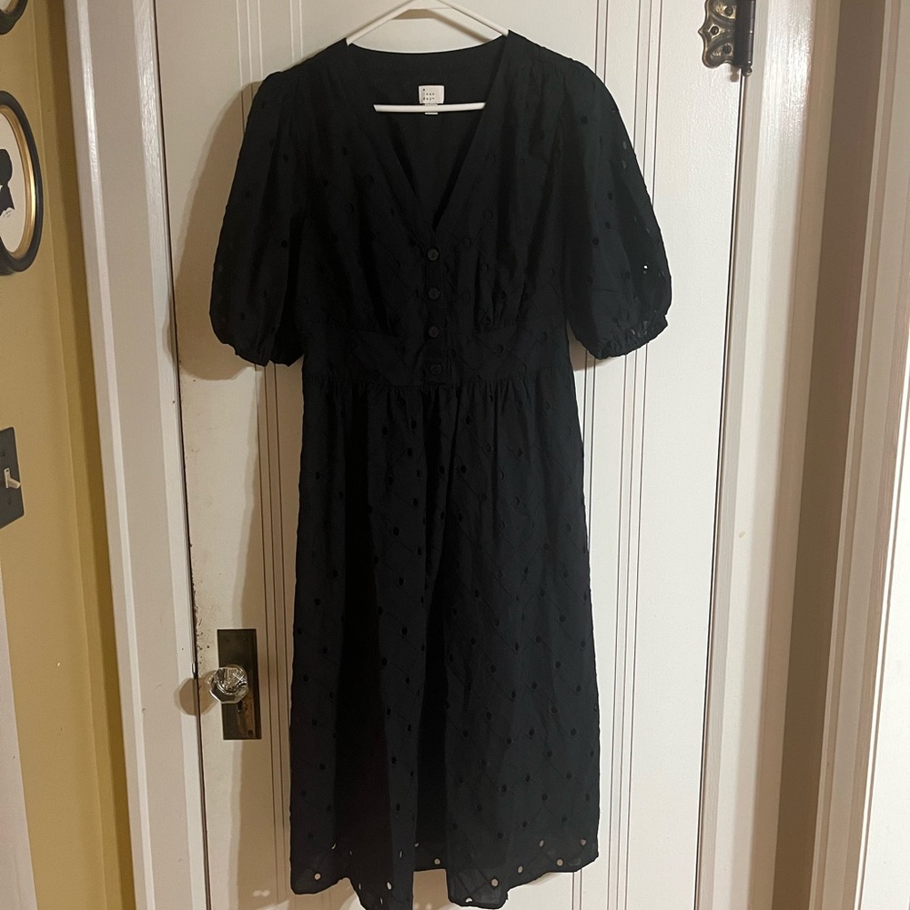 Black eyelet dress by a new day.